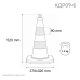 KDR09-6 rubber cone 52cm 1.4 kg for road services buy from a warehouse, low price in UAH