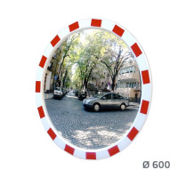 ДЗ-MEGA600 дорожнє дзеркало зі світловідбивачами - кругле, 600мм