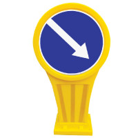 DT02 plastic pedestal with detour sign DT02 plastic pedestal with detour sign