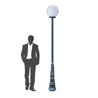 FS01+O support with a round lantern + plinth H=2.85m FS01+O support with a round lantern + plinth H=2.85m