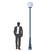 FS01+O support with round lantern + plinth H=3.35m FS01+O support with round lantern + plinth H=3.35m