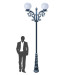 FS02-О support with two round lanterns + plinth H=3.35m