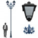 FS02+ support with two large lanterns + plinth + decor H=4.5 m