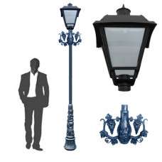 ФС01++ опора з великим ліхтарем + цоколь + декор Н=3м ФС01++ опора з великим ліхтарем + цоколь + декор Н=3м