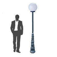 FS01+O support with a round lantern + plinth H=2.35m FS01+O support with a round lantern + plinth H=2.35m