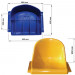 CT02 plastic seat with backrest