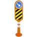 DT03 flexible road pedestal with sign