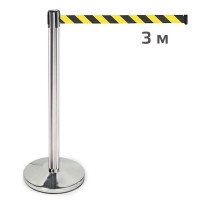ЛТ02 стійка з жовто-чорною стрічкою 3м ЛТ02 стійка з жовто-чорною стрічкою 3м